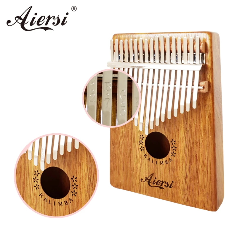 US $16.99 Full Set Aiersi Gecko17 key Kalimba Musical Instruments Keyboard Solid Koa Thumb Piano Calimba