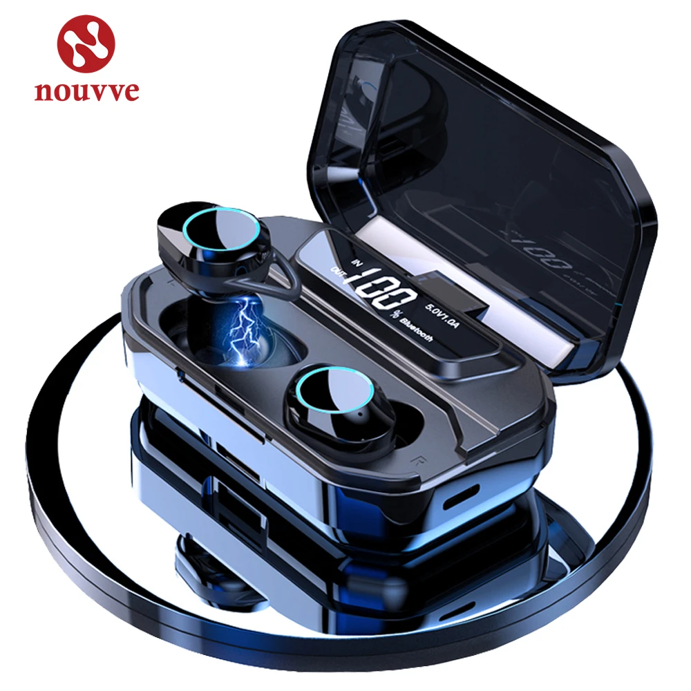

TWS Bluetooth 5.0 Earphone 9D Stereo Wireless Headphones LED Touch Control Earbuds 3300mAh Charging Box Headset With Mic