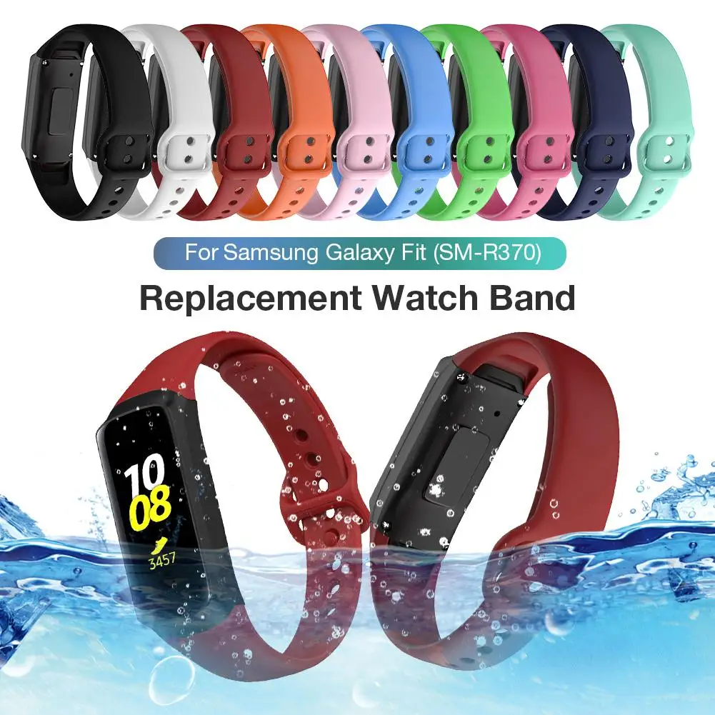 

2019 High Quality Slicone Bracelet Loopback Strap For Samsung Galaxy Fit SM-R370 Multicolor Silicone Watch Band Straps