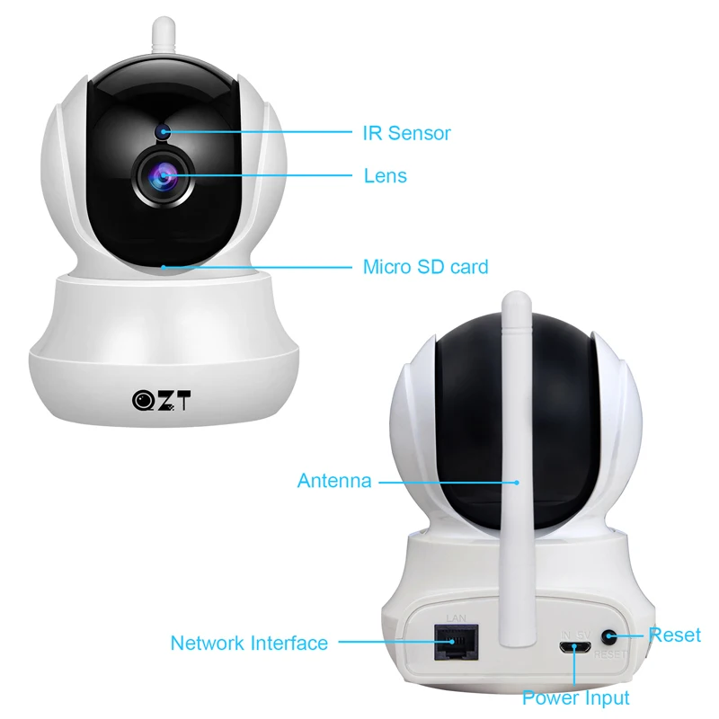 QZT Wireless IP Camera Wifi Indoor Mini Dog Pet Camera Surveillance Night  Vision Baby Monitor Smart Home Security Camera 1080P|Surveillance Cameras|  - AliExpress