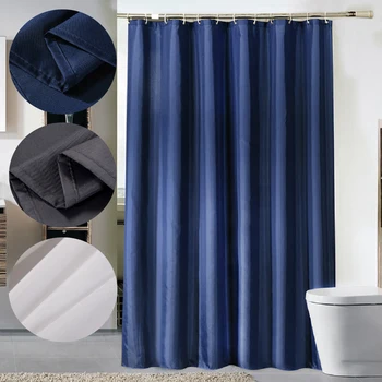 

Solid Shower Curtains Bathroom Curtains Thicken Waterproof Privacy Shower Curtains Liner Hooks bathroom Set With Shower Curtain