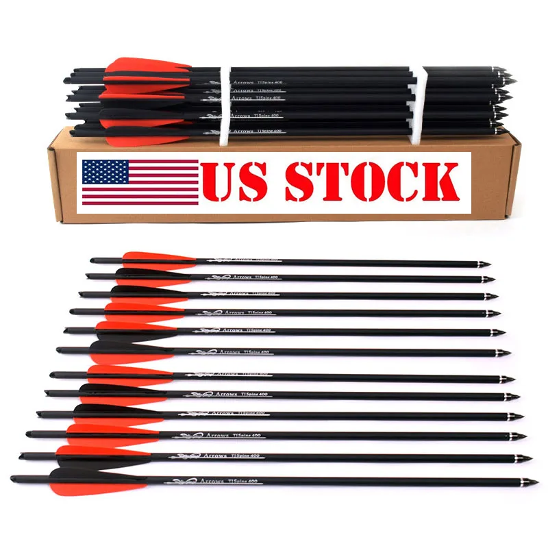 

6/12/24pcs Hunting Archery Bolts Crossbow Carbon Arrow 20 Inches Spine 400 For Recurve/composite bow Archery