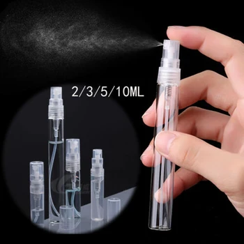 

2ml/10ml/5ml mini cute atomizing pump portable travel can fill glass perfume spray empty bottle