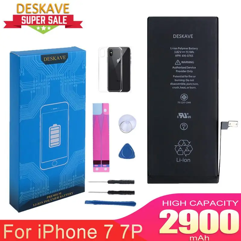 Батарея телефона для iphone 7 7P батареи 2900mAh Замена AAA качество бесплатный набор