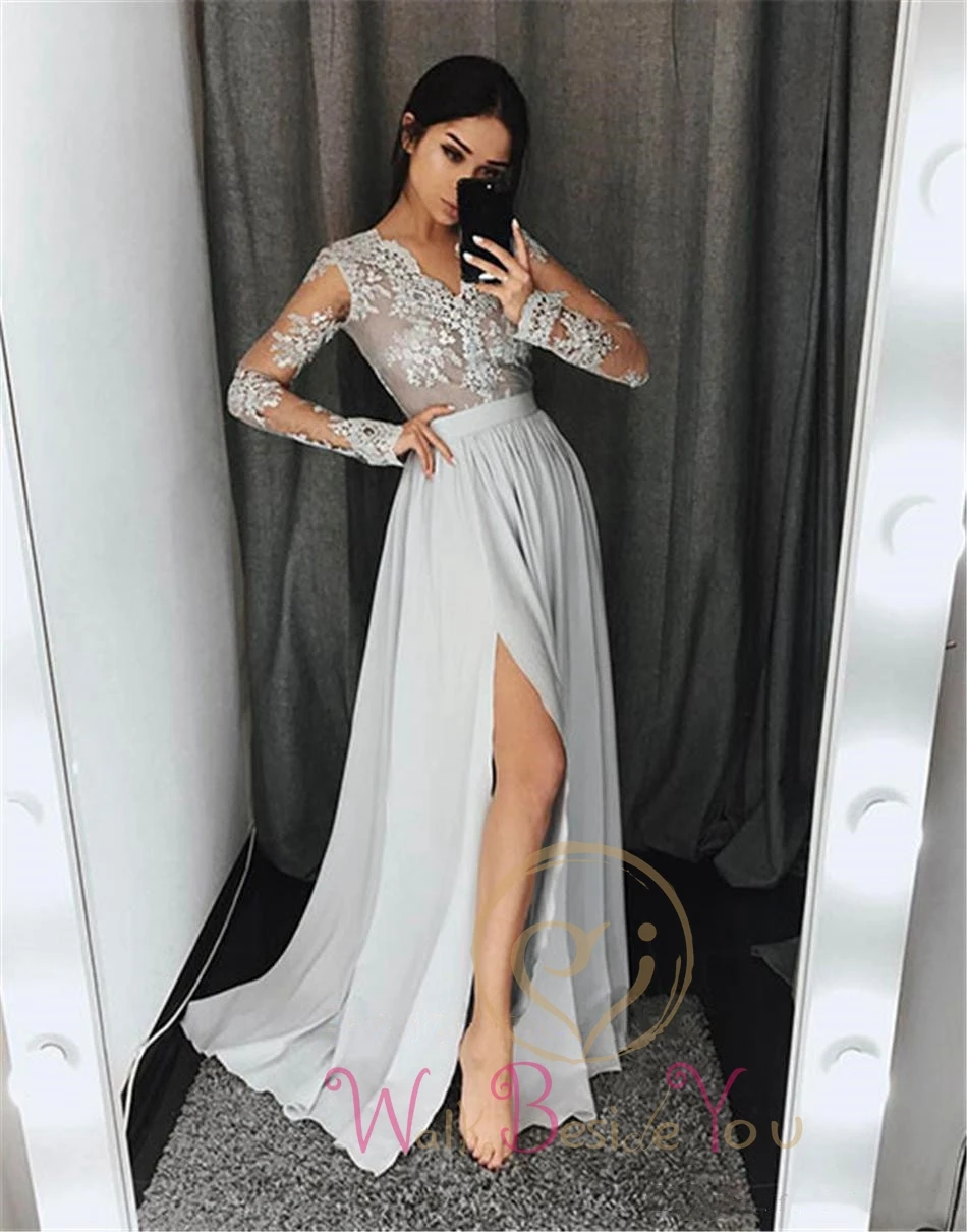 cheap grey prom dresses