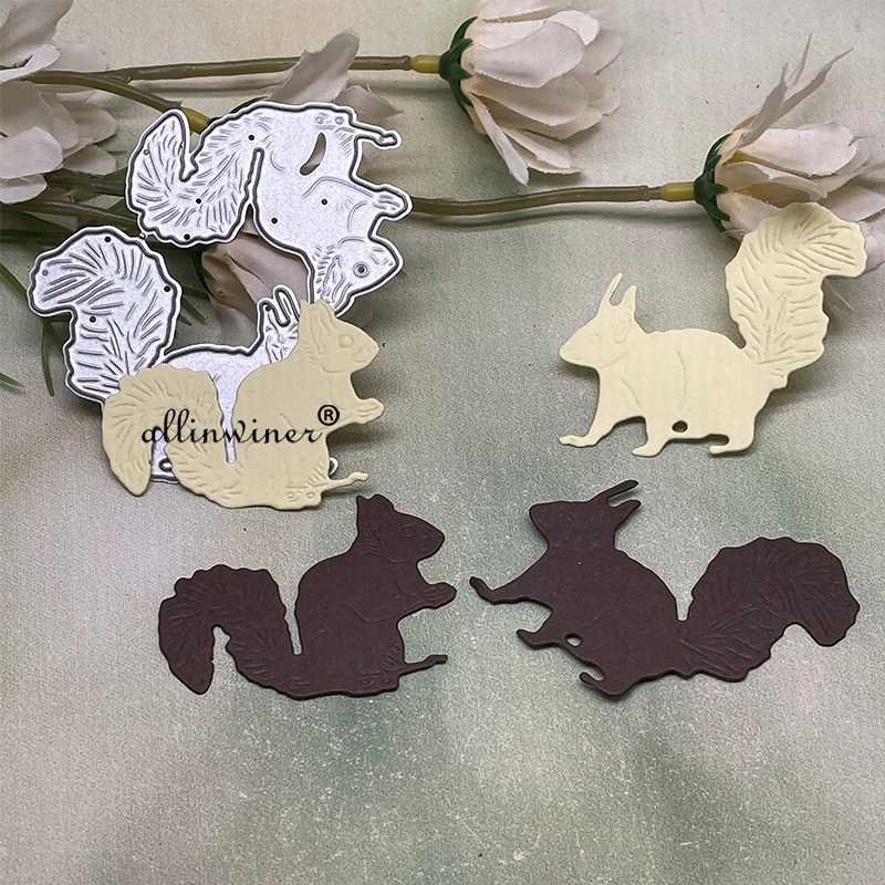 Squirrel Metal Cutting Dies Stencils For DIY Scrapbooking Decorative Embossing Handcraft Die Cutting Template Mold 64a666faab2b6b11ea278992