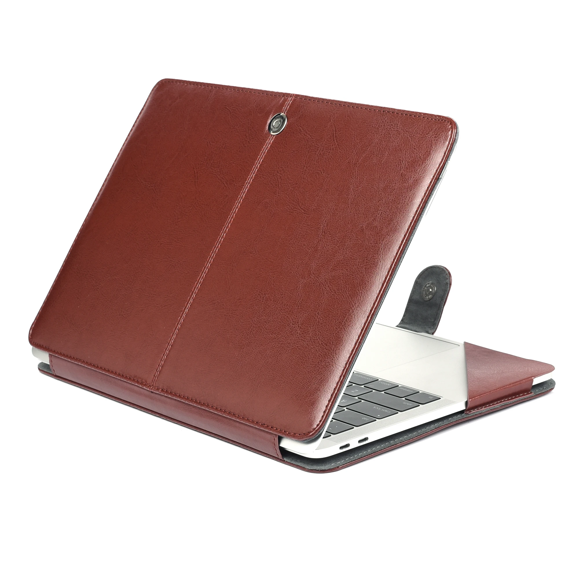 

Notebook Case For Macbook Air 11 12 13 Soft PU Leather Bag For Pro Retina 13.3 15 Touch Bar A1706 A1989 A1707 Laptop Flip Cover