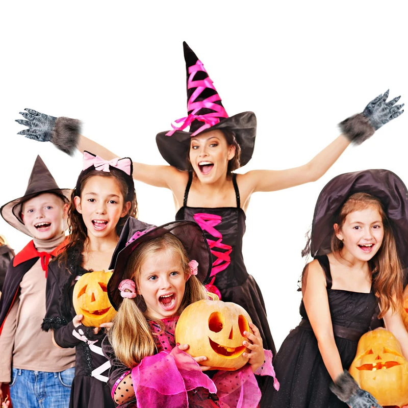 Magic Adults Big Bad Wolf Werewolf Claws Gloves Paws Halloween Fancy Dress Hands