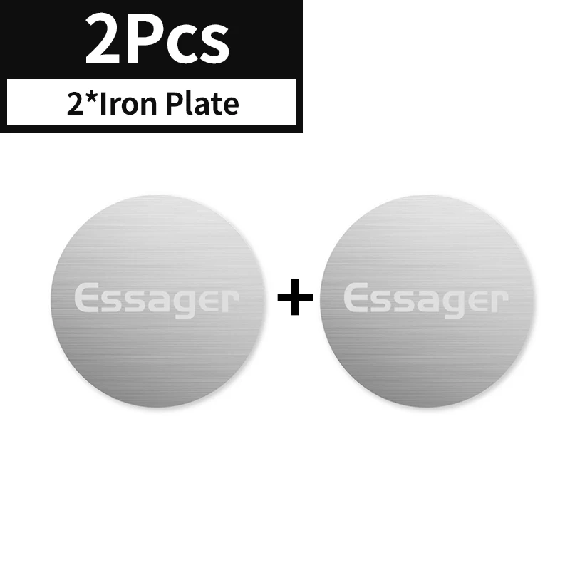 Магнитный автомобильный держатель для телефона Essager, металлические магнитные пластины, крепление диска, кожа и матальная пластина, железные листы для мобильного телефона, подставка - Цвет: 2Pcs Iron