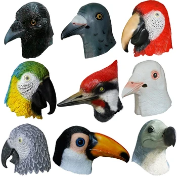 

Latex Realistic Animal Crow Eagle Woodpecker Dove Pigeon Humming Bird Dress Mask