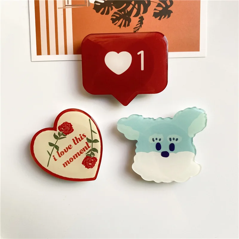 Luxury universal cute dog cartoon epoxy resin phone holder for iPhoneX Xiaomi mobile phone accessories phone grip