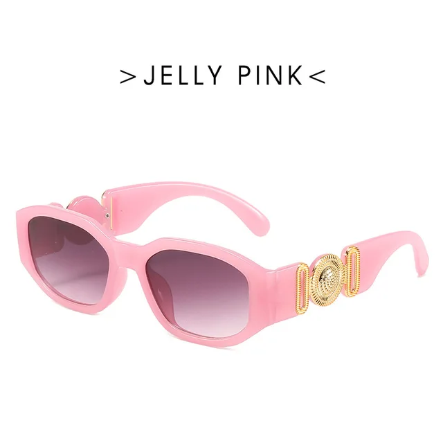 RBRARE Vintage Small Frame Sunglasses Women/men Luxury Brand Designer Vintage Gradient Sun Glasses Men Gradient Shades Glasses PinkGray