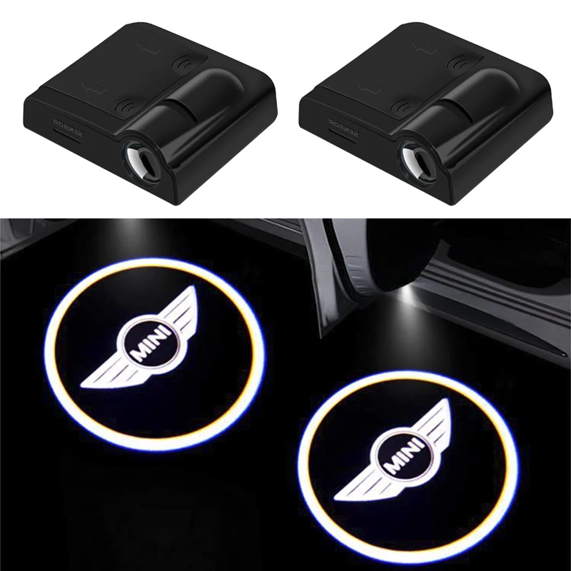 2 шт. беспроводной Led двери автомобиля Добро пожаловать лазерный проектор логотип светодиодный проектор логотипа для MW MINI Cooper One S R50 R53 R56 R60 F55 F56 R58
