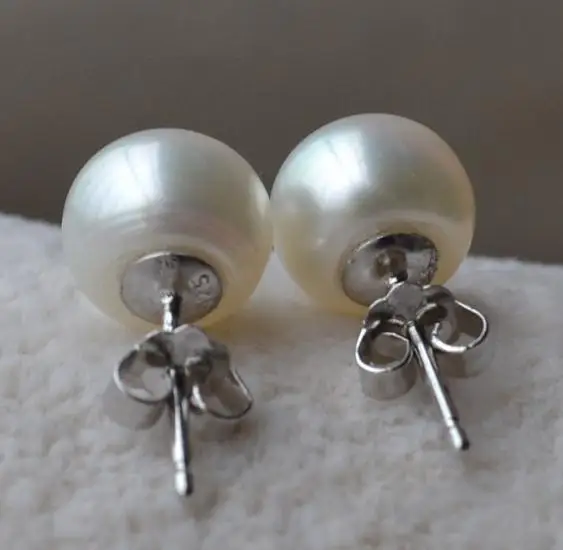 Unique Pearls jewellery Store 8 5mm White Freshwater Pearl Earrings Silver Stud Earring Charming Wedding Women Jewelry | Украшения и