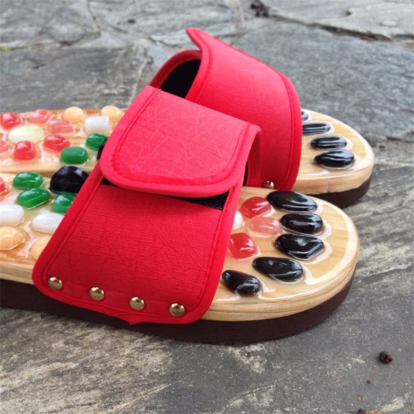 Massage Shoes Mens Slides Cobblestone Accupressure Foot Indoor Chinese Medicine Pedicure Acupoint Healthcare Flat Slippers massage sandals