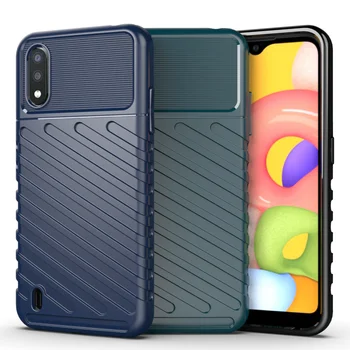 

50pcs/lot For Samsung Galaxy A01 A11 Anti Scratch Armor Tough Rugged Thunder Series Soft TPU Case For Samsung Galaxy A21