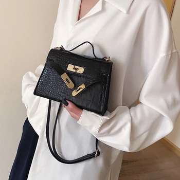 

Women Casual Crocodile Flap Shoulder Bag Ladies Solid Cover Crossbody Dresses Versatile Handbag Womens Handbags and Purses