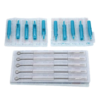 

40PCS/Set RM+FT Tattoo Needles Tips Mixed Blue Professional Tattoo Needle Disposable Plastic Tattoo Tips With Box Art Body Tool