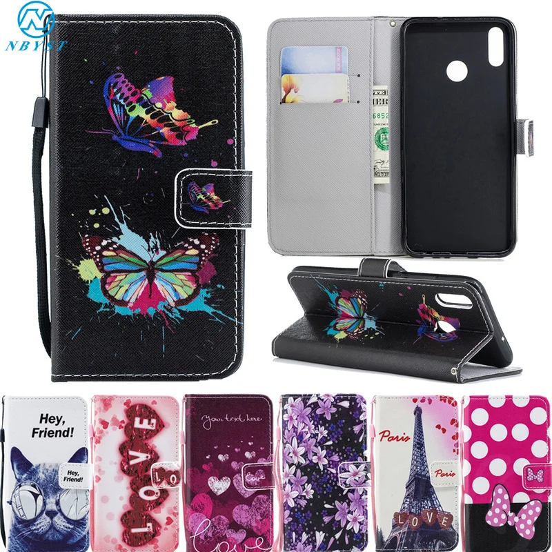 Кожаный флип чехол бумажник для huawei Y5 Y6 Y7 Y9 Prime P Smart Plus Z Mate20 P30 P20 Pro Mate30 Lite с