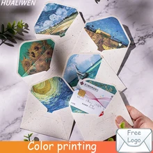 

10pc/lot 9.8X7.8CM Vintage Envelopes Classic Van Gogh Oil Painting And Plant Artistic Envelopes For Letters Wedding Invitation
