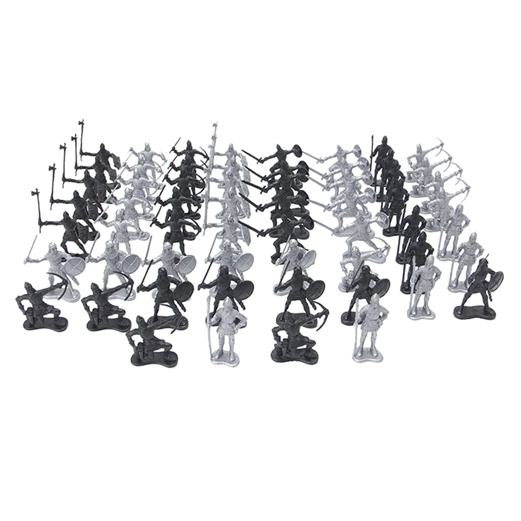Medieval Toy Knights Catapult Soldiers Model  Figures Playset History
