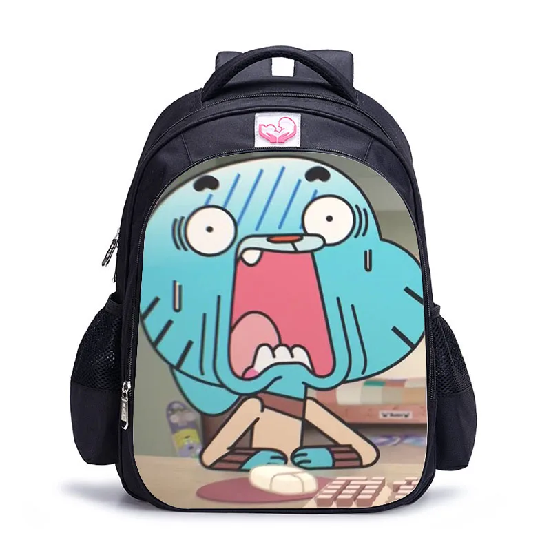 1pc backpack 13 16 дюймов удивительный мир Gumball рюкзак для детей школьные сумки мультфильм игра книга рюкзак повседневный школьный рюкзак подарок - Цвет: 1pc backpack 13