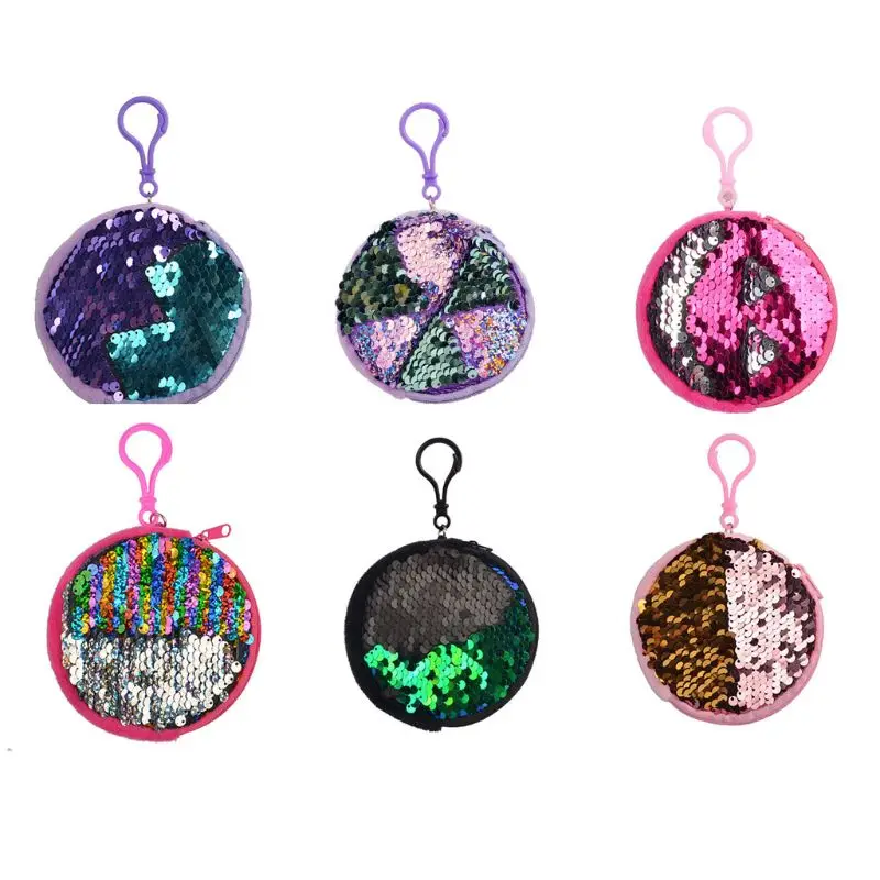 

Fashion Women Girls Sequins Coin Purse Pouch Mini Change Bag Lady Female Casual Key Chain Pouch Credit Card Case Holder Wallet
