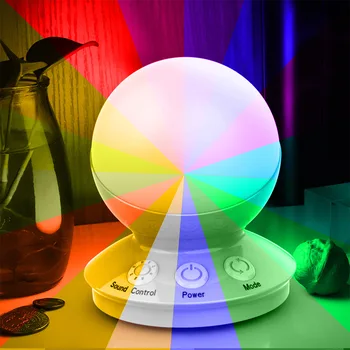 

Multifunctional Atmosphere Lamp RGB Color Party Home Decor Bedside Colorful Night Light With DIY Sticker Music Power Bank