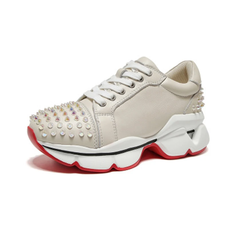 

Spring/Autumn/Winter Leather Casual Shoes Woman/Women's Sneakers Sport Wedges Shoe For Women Vulcanized Shoes Breathable Sneaker