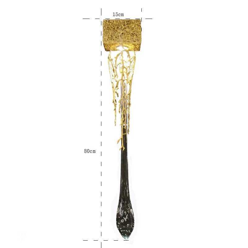 Полностью медный настенный светильник капли воды филиал вилла гостиная фон clubhouse отель коридор прохода стены Роскошные художественные стены