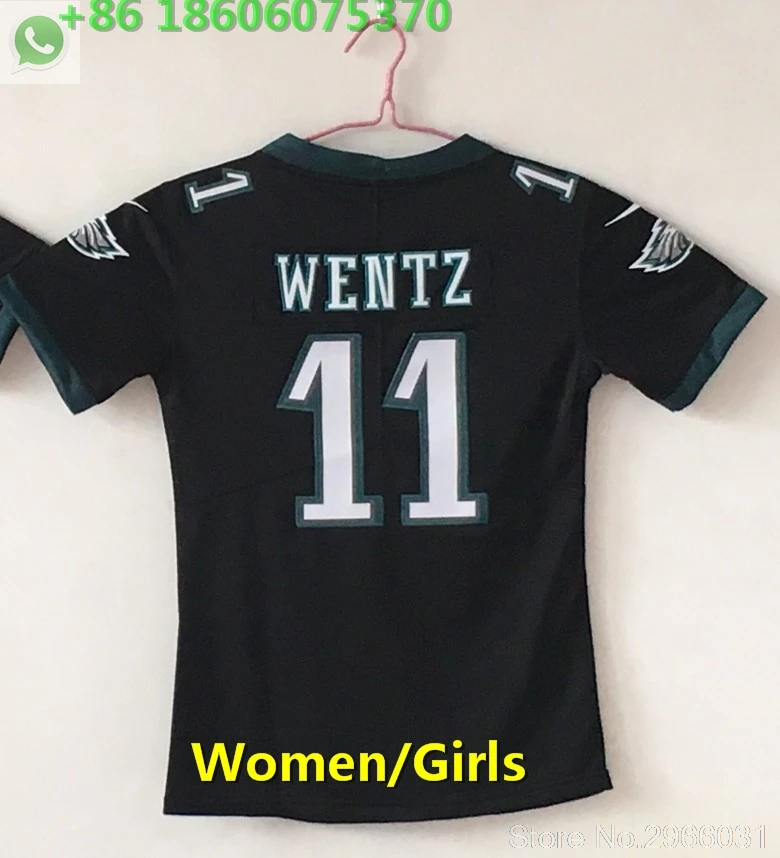 A+++ качественная женская футболка 11 carson wentz Philadelphia