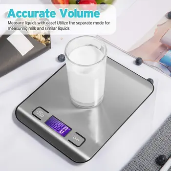 

Digital Kitchen Food Scale Specificatio 5/10Kg Stainless Steel Weighing Postal Electronic Scales Measuring Tools Weight Balance