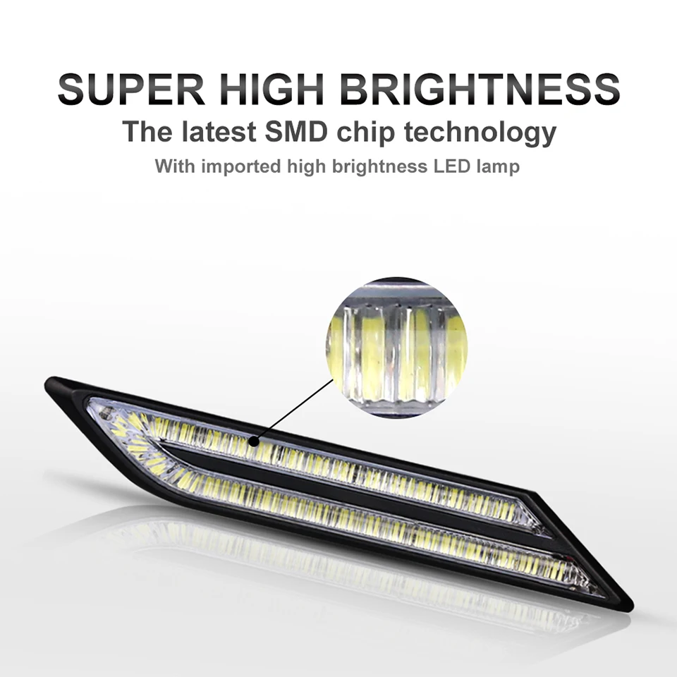 Nlpearl 2x33 SMD дневные ходовые огни для автомобиля, светодиодный, водонепроницаемый, супер яркий светодиодный модуль DRL, автомобильный светильник в сборе, автомобильный Стайлинг 12 В