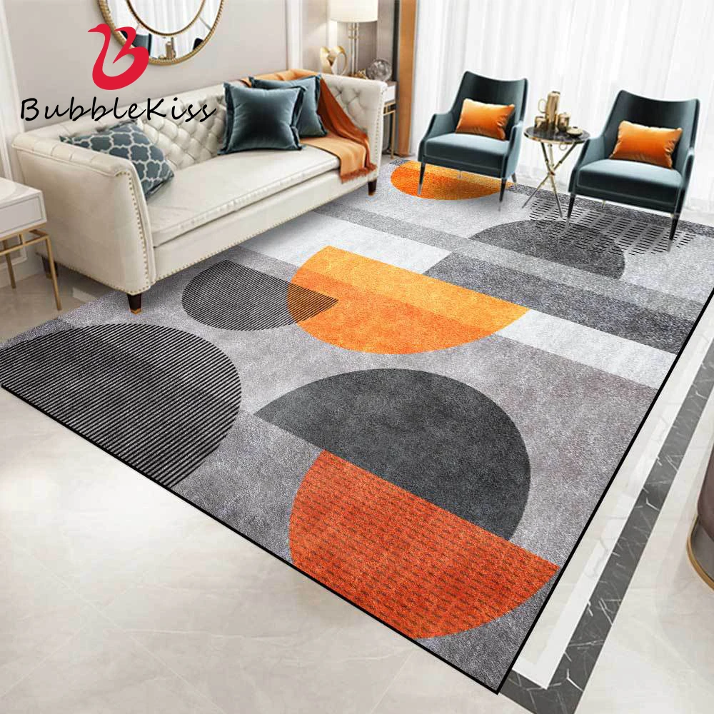 Bubble Kiss Nordic Style Carpets For Living Room Gray Orange Semicircle Pattern Bedroom Decor Carpet Polyester Bedside Area Rug Carpet Aliexpress