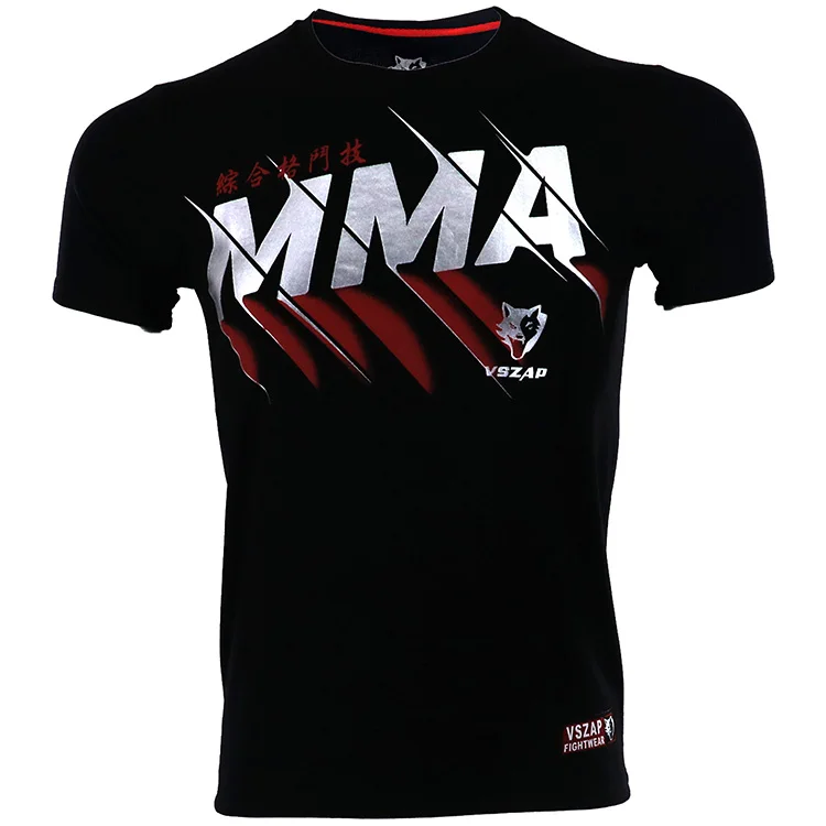 VSZAP MMA Muay шорты для тайского бокса Muay ThaiPattern Спортивная футболка тренировочный костюм дышащая одежда MMA рубашка одежда для бокса - Цвет: Model 1