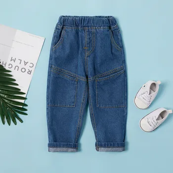 

PatPat 2020 New Spring and Summer Autumn Baby Toddler Casual Solid Jeans Bottoms Jeans for Baby boy Kids Clothes