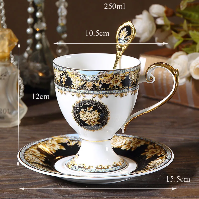 Cups saucers spoon
