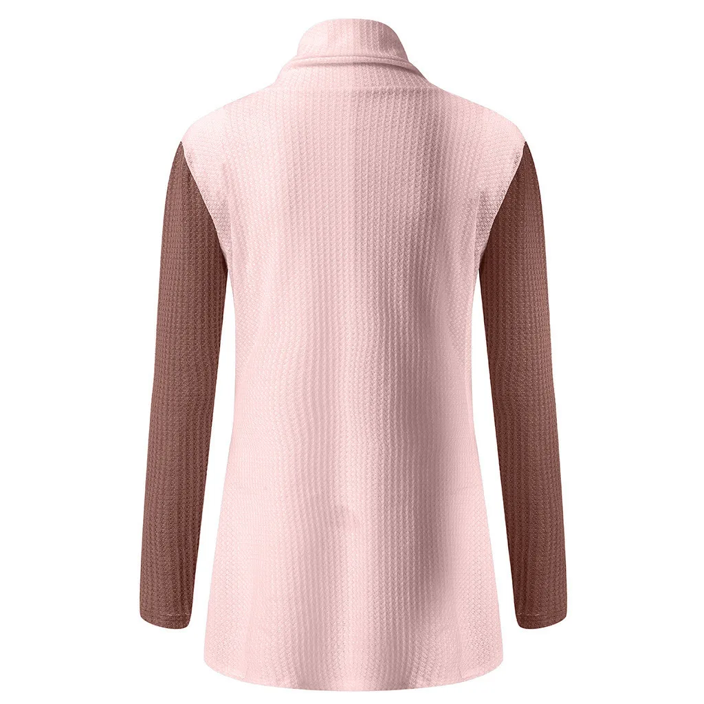 S~ 5XL, женский свитер, Повседневный пуловер, свитер, пэчворк, свободный, длинный рукав, водолазка, Pull Femme, дамские цветные простроченные пуловеры