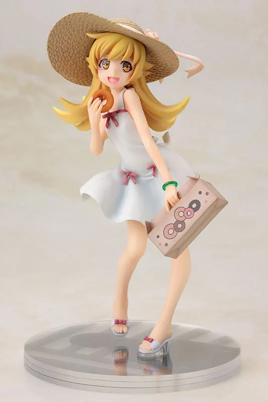 Специальное предложение! Аниме KOTOBUKIYA Bakemonogatari Oshino Shinobu маленькая толерантность соломенная шляпа для пикника пончики Гараж Комплект Модель