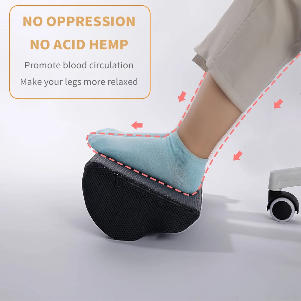 Ergonomic Feet Cushion Support Foot Rest Under Desk Feet Stool Pillow For Home Computer Work Chair Travel Footrest Massage