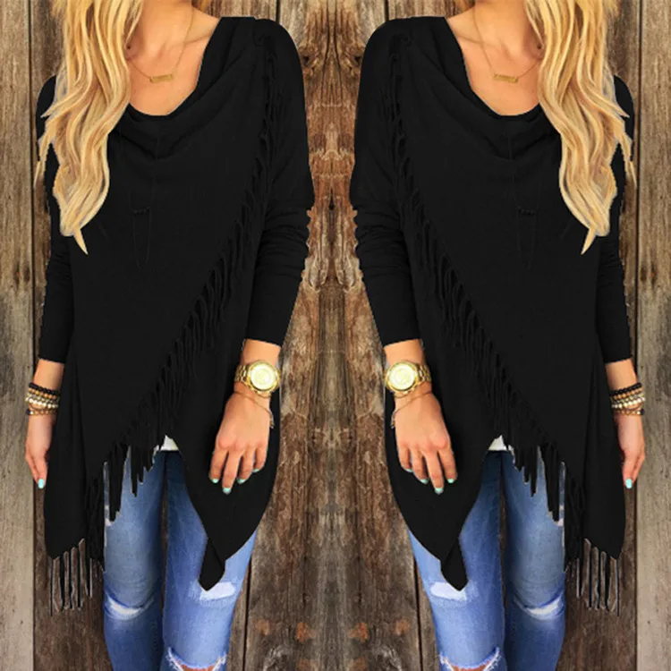 knit sweater women harajuku cardigan plus size girls sweaters casual 2019 o-neck cardigans tassel knitted cute