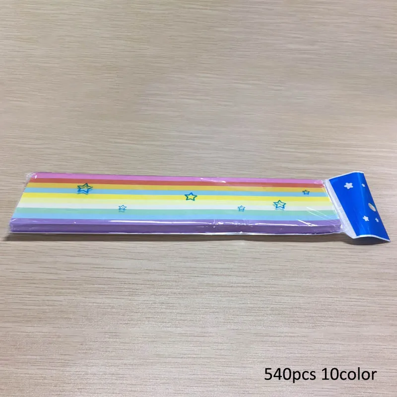 1 комплект lucky star note домашнее свадебное украшение цвет DIY подарок ручной работы - Цвет: 540pcs 10color