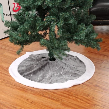 

Bubble Kiss New Style Christmas Tree Skirt Christmas Tree Decoration Rug Tree Embroidery Pattern Soft Short Plush Tree Skirt Mat