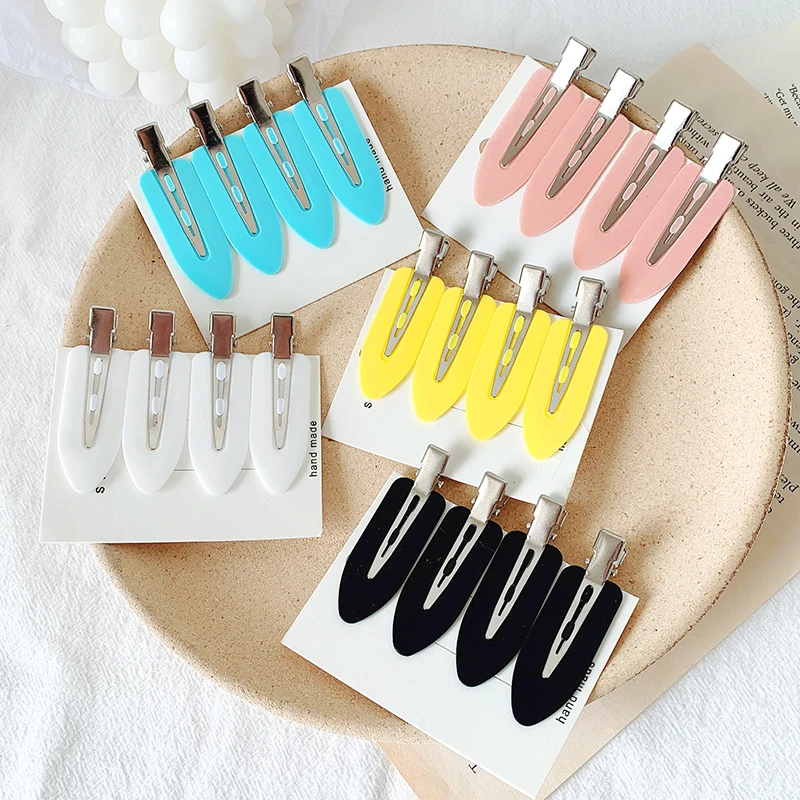

New Design Solid Color Korean Style Seamless Hairpin Candy Colors Women Hair Clip Set Girls Hair Pin Kit Hair Accessories