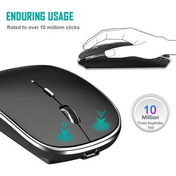 

Silent Ergonomic Wireless Mouse with 2.4GHz USB Receiver + USB Type C Adapter Desktop PC Computer Care Accessaries Supplies