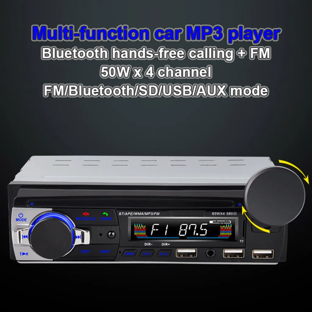 Универсальный автомобильный стерео радио Bluetooth In-dash головное устройство плеер FM MP3/USB/SD/AUX