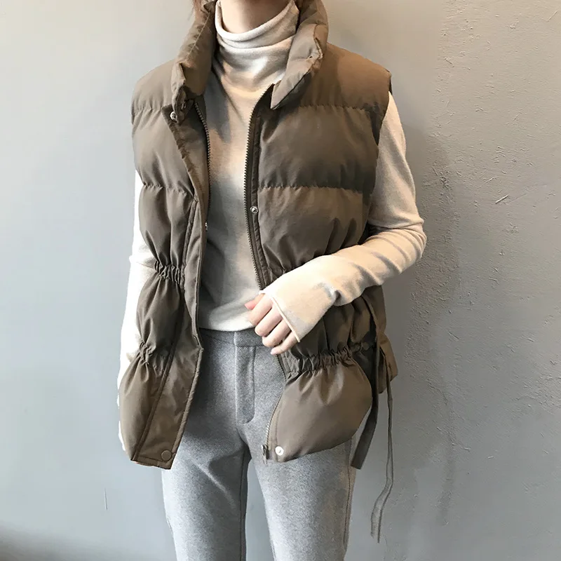 Хлопковое пальто, верхняя одежда, зимний жилет, толстая секция, сохраняющая тепло, жилет, пальто с отложным воротником, однотонное пальто для холодного сезона, женская одежда
