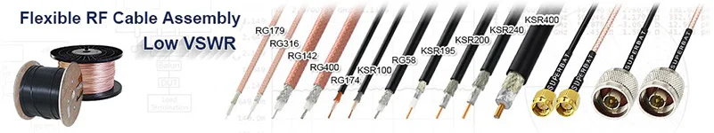 n macho coaxial trança jumper lmr400 rg8