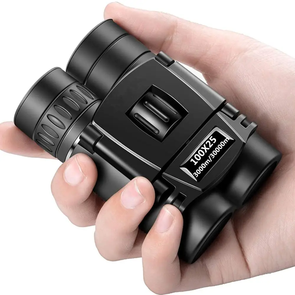 Binoculares potentes de 100x25 telescopio HD 3000m/30000m, óptica Bak4 FMC de largo alcance, caza, deportes al aire libre, senderismo, Camping