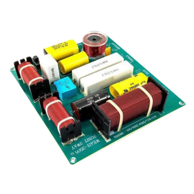 2 x 300W 3 Way High-Low 4-8 Ohm Speaker Frequency Divider Loudspeaker Crossover Filter Circuit 40Hz/20KHz | Электроника